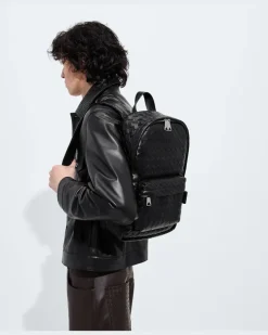 Kleiner Intrecciato Rucksack-Schwarz - Herren