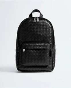 Kleiner Intrecciato Rucksack-Schwarz - Herren