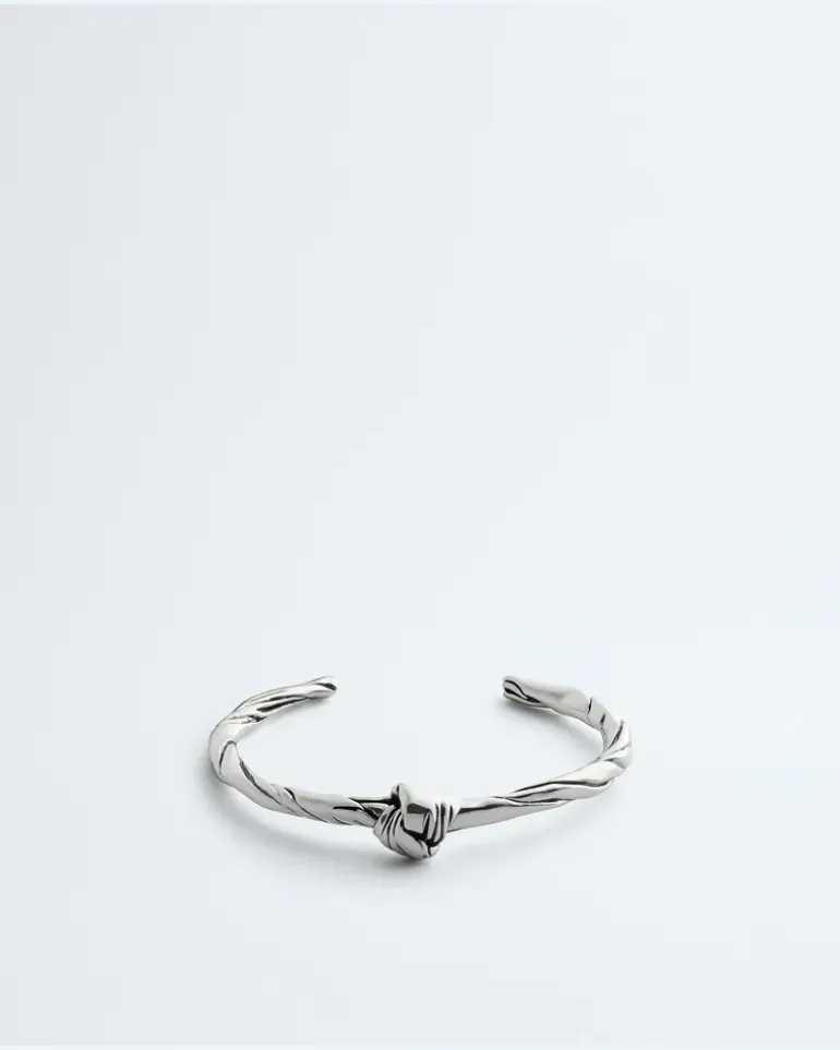 Kleiner Knot Armreif-Silber - Damen