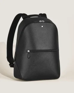 Kleiner Rucksack aus Sartorial Leder - Schwarz - Leder - MB130277 - Rucksäcke