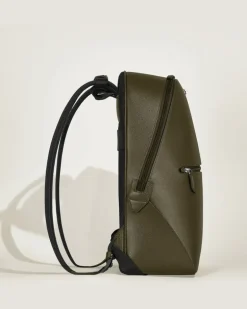 Kleiner Rucksack aus Sartorial Leder - Khaki - Leder - MB221544 - Rucksäcke