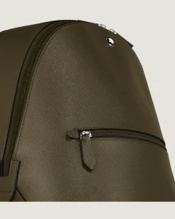 Kleiner Rucksack aus Sartorial Leder - Khaki - Leder - MB221544 - Rucksäcke