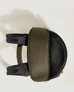 Kleiner Rucksack aus Sartorial Leder - Khaki - Leder - MB221544 - Rucksäcke