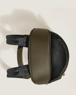 Kleiner Rucksack aus Sartorial Leder - Khaki - Leder - MB221544 - Rucksäcke