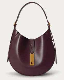Kleine Schultertasche Polo ID aus Leder Red