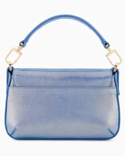 Kleine Tasche la Prima Soft aus glänzendem Nubuk Blau