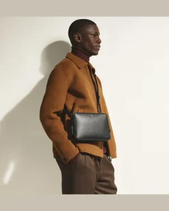 Kleine Umhängetasche aus Sartorial Leder - Schwarz - Leder - MB130308 - Messenger Bags