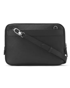 Kleine Umhängetasche aus Sartorial Leder - Schwarz - Leder - MB130308 - Messenger Bags
