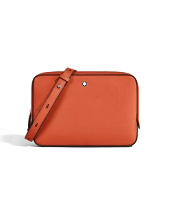 Kleine Umhängetasche aus Sartorial Leder - Mandarine - Leder - MB221576 - Messenger Bags