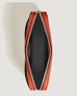 Kleine Umhängetasche aus Sartorial Leder - Mandarine - Leder - MB221576 - Messenger Bags