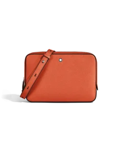 Kleine Umhängetasche aus Sartorial Leder - Mandarine - Leder - MB221576 - Messenger Bags