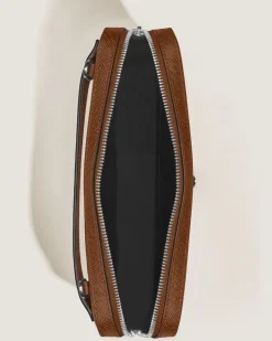 Kleine Umhängetasche aus Sartorial Leder - Rehbraun - Leder - MB220338 - Messenger Bags