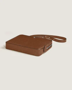 Kleine Umhängetasche aus Sartorial Leder - Rehbraun - Leder - MB220338 - Messenger Bags
