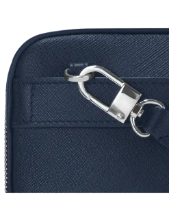 Kleine Umhängetasche aus Sartorial Leder - Tintenblau - MB131718 - Messenger Bags