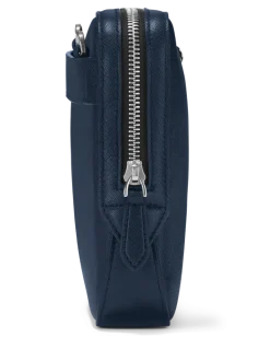 Kleine Umhängetasche aus Sartorial Leder - Tintenblau - MB131718 - Messenger Bags