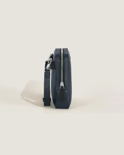 Kleine Umhängetasche aus Sartorial Leder - Tweed-Blau - Leder - MB220337 - Messenger Bags