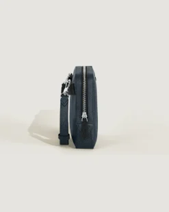 Kleine Umhängetasche aus Sartorial Leder - Tweed-Blau - Leder - MB220337 - Messenger Bags