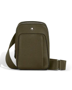 Kleine Umhängetasche Montblanc Companion - Khaki - Leder - MB220204 - Sling Bags