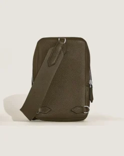 Kleine Umhängetasche Montblanc Companion - Khaki - Leder - MB220204 - Sling Bags
