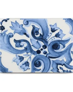 Kleine Untersetzer aus Porzellan (8cm x 10cm) - Blau