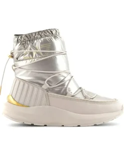 Knöchelhohe Schneestiefel - Silber