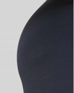 Knielanges Unterkleid in glänzendem Satin mit Picot-Besatz Black