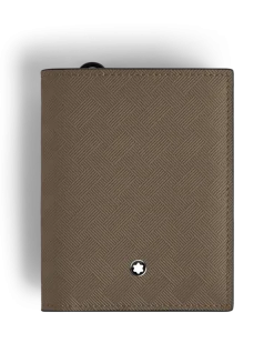 Kompakte Brieftasche 6 cc aus Extreme Leder - Haselnussbraun - Leder - MB220287 - Brieftaschen