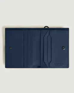 Kompakte Brieftasche 6 cc aus Extreme Leder - Tintenblau - Leder - MB198067 - Brieftaschen