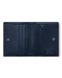 Kompakte Brieftasche 6 cc aus Extreme Leder - Tintenblau - Leder - MB198067 - Brieftaschen