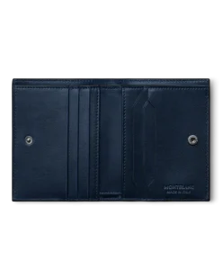 Kompakte Brieftasche 6 cc aus Extreme Leder - Tintenblau - Leder - MB198067 - Brieftaschen