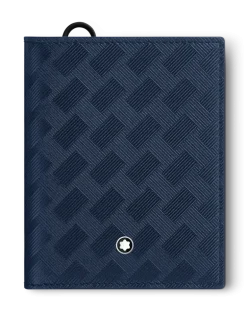 Kompakte Brieftasche 6 cc aus Extreme Leder - Tintenblau - Leder - MB198067 - Brieftaschen