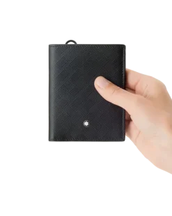 Kompakte Brieftasche 6 cc aus Extreme Leder - Schwarz - Leder - MB129975 - Brieftaschen