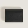 Kompakte Brieftasche 6cc mit Reißverschluss aus Sartorial Leder - Schwarz - Leder - MB222977 - Brieftaschen