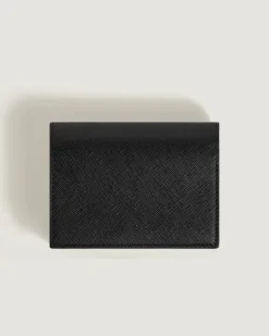 Kompakte Brieftasche 6cc mit Reißverschluss aus Sartorial Leder - Schwarz - Leder - MB222977 - Brieftaschen