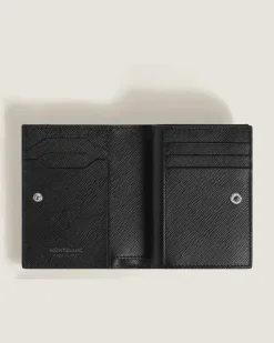 Kompakte Brieftasche 6cc mit Reißverschluss aus Sartorial Leder - Schwarz - Leder - MB222977 - Brieftaschen