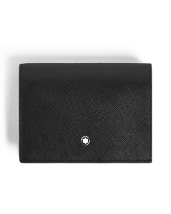 Kompakte Brieftasche 6cc mit Reißverschluss aus Sartorial Leder - Schwarz - Leder - MB222977 - Brieftaschen
