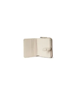Kompakte Lederbrieftasche mit Polo Bear Cream