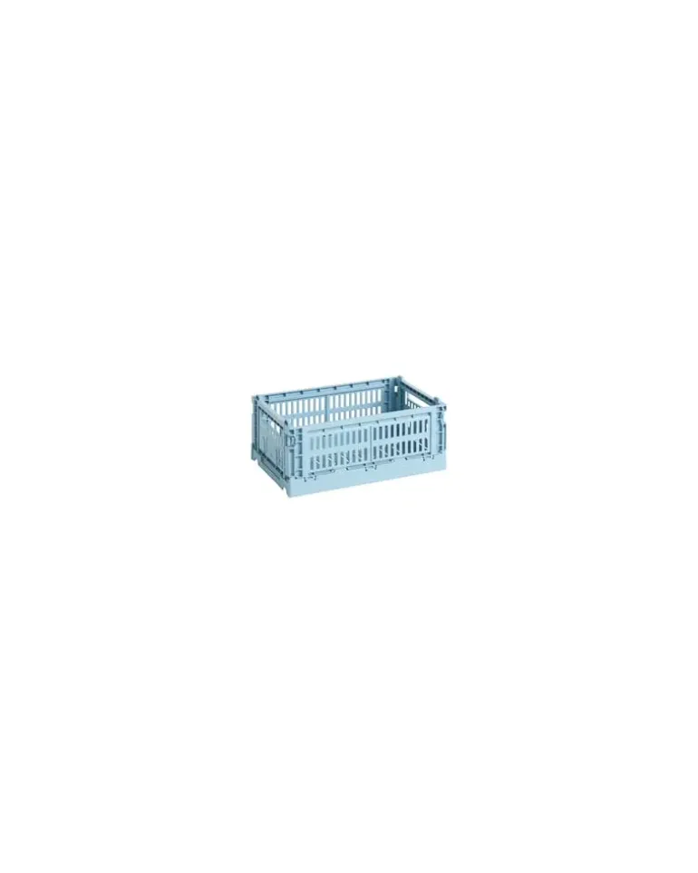 Korb Colour Crate - Blau - Recyceltes Polypropylen - Designer Hay Studio