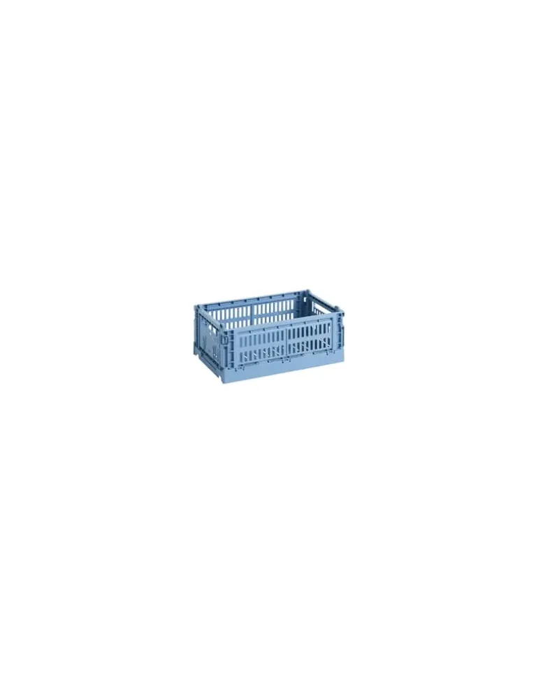 Korb Colour Crate - Blau - Recyceltes Polypropylen - Designer Hay Studio