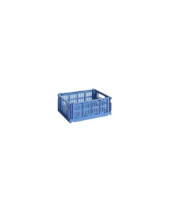 Korb Colour Crate - Blau - Recyceltes Polypropylen - Designer Hay Studio