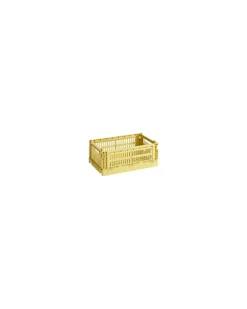 Korb Colour Crate - Gelb - Recyceltes Polypropylen - Designer Hay Studio