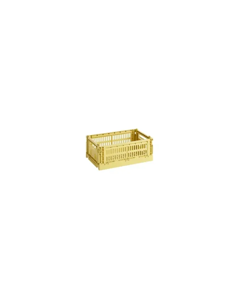Korb Colour Crate - Gelb - Recyceltes Polypropylen - Designer Hay Studio
