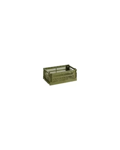 Korb Colour Crate - Grün - Recyceltes Polypropylen - Designer Hay Studio