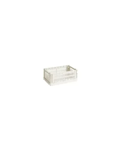 Korb Colour Crate - Weiß - Recyceltes Polypropylen - Designer Hay Studio
