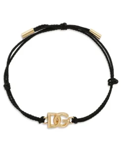 Kordelarmband mit DG-Anhänger - Gold