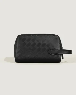 Kosmetik-Clutch aus Extreme Leder - Schwarz - Leder - MB221610 - Kulturtaschen