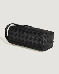 Kosmetik-Clutch aus Extreme Leder - Schwarz - Leder - MB221610 - Kulturtaschen