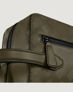 Kosmetik-Clutch aus Extreme Leder - Khaki - Leder - MB221608 - Kulturtaschen