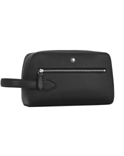 Kosmetik-Clutch aus Sartorial Leder - Schwarz - MB131719 - Kulturtaschen