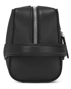 Kosmetik-Clutch aus Sartorial Leder - Schwarz - MB131719 - Kulturtaschen